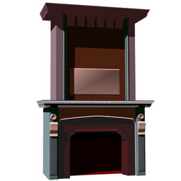 fireplace burger 3D Model Preview #a90b003e