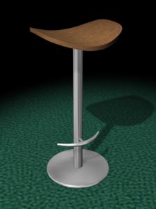 BAR STOOL 3D model large preview