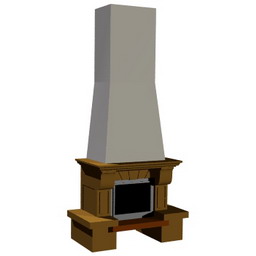 3D Fireplace preview