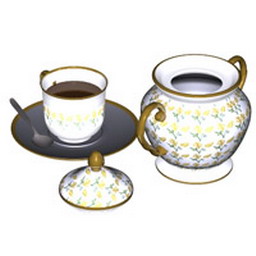 3D Tea-set preview