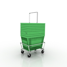market trolley 3D Model Preview #786a8895