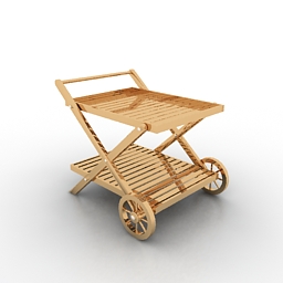 kitchen cart 3D Model Preview #5d9aba33