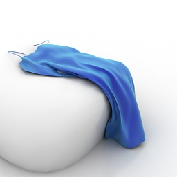 blue dress 3D Model Preview #c578d6d9
