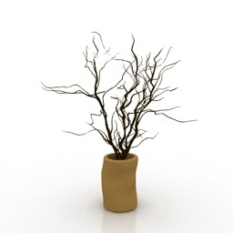 vase with dead-wood 3D Model Preview #8fe31361