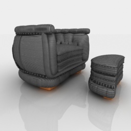 zanaboni armchair 3D Model Preview #17118a82