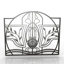 gates 4 3D Model Preview #b637c468