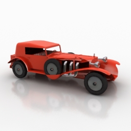 car 2 mersedes 1928 3D Model Preview #626019a2