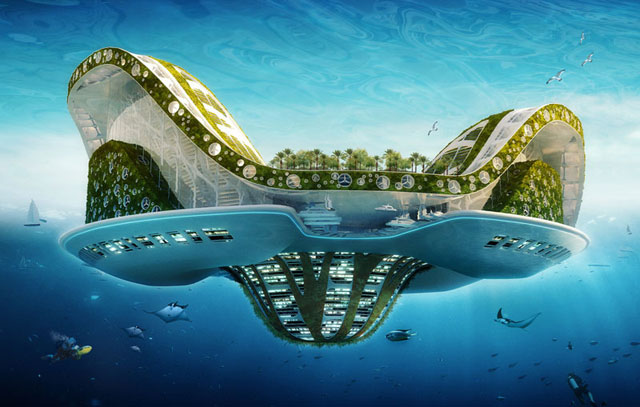 Floating Ecopolis for climate refugees