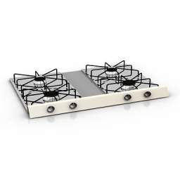3D Gas cooker preview