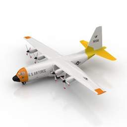 airplane hercules 3D Model Preview #22043bb0
