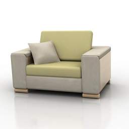 3D Armchair preview