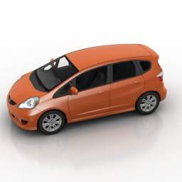 car honda fit 2008 3D Model Preview #e2459c25