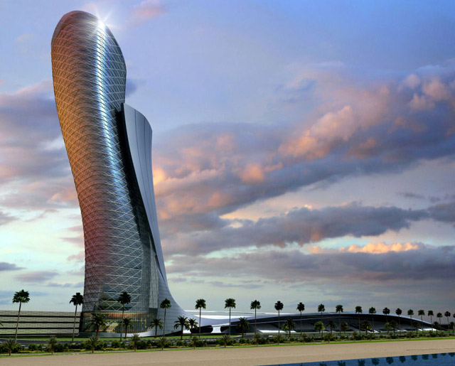 Capital Gate climbing in Abu Dhabi