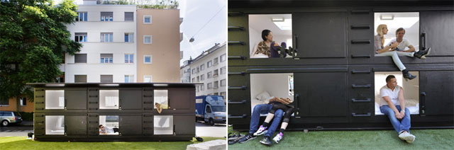 Mini Capsule Hotel by Atelier Van Lieshout