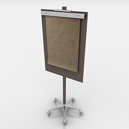 flip chart 3D Model Preview #053689ce
