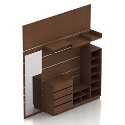 wardrobe mekran 3D Model Preview #de7122bd