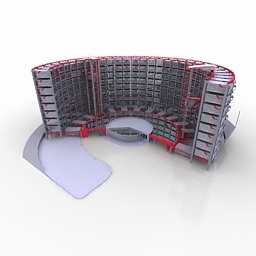 multistoried garage 3D Model Preview #5d3cffc1