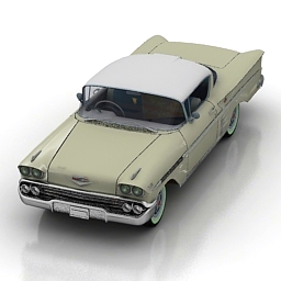 car chevrolet impala 1958 3D Model Preview #ca0a6492