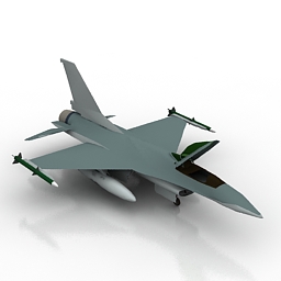 airplane f16fi l 3D Model Preview #5ba7fb86