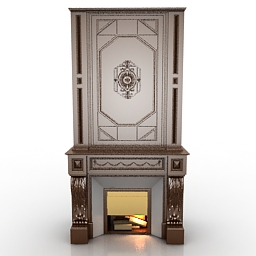fireplace 3D Model Preview #3ed32cec