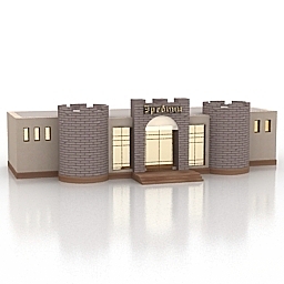 cafe 3D Model Preview #ff38182e