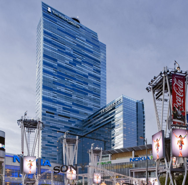 Ritz-Carlton and JW Marriott at L.A. Live