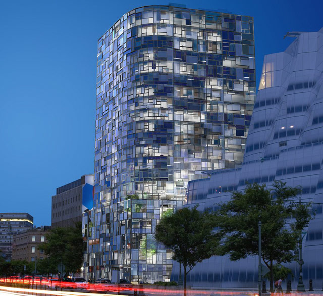 Tower on Hudson River nears completion