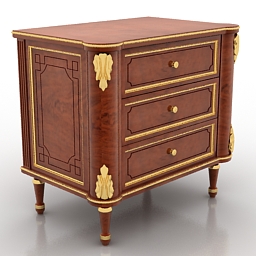 3D Bedside table preview