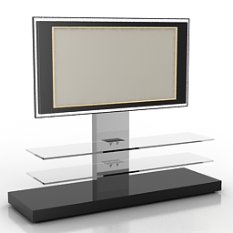 tv set cattelan 3D Model Preview #ff691506