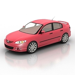 car mazda 3 sedan 2007 3D Model Preview #c777a5a9