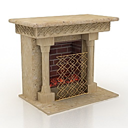 fireplace 3D Model Preview #b614a54e