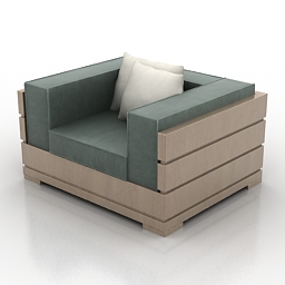 3D Armchair preview