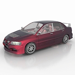car lancer evolution viii 3D Model Preview #3d480cac