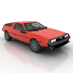 car de lorean dmc 12 3D Model Preview #b4177086