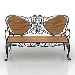 bench 2 3D Model Preview #edb84915
