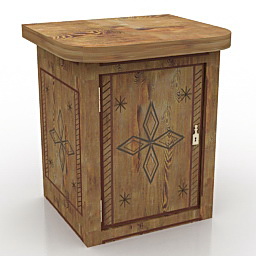 3D Bedside table preview