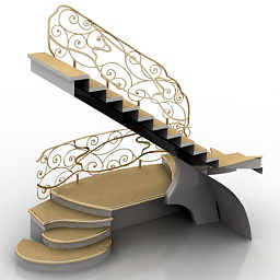 stair 3D Model Preview #b7657e72