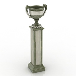 column chelini bianco deco art531 3D Model Preview #6c2329cf