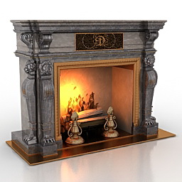 fireplace 3D Model Preview #dab4b342