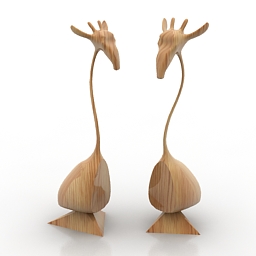 figurine giraffe 3D Model Preview #2ec9e822