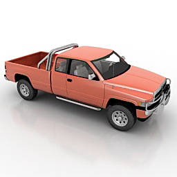 car chrysler dodge ram extended cab 1996 3D Model Preview #518f3893