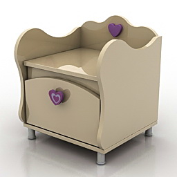 3D Bedside table preview