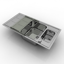 sink teka cuadro 60b lux 3D Model Preview #c067369b