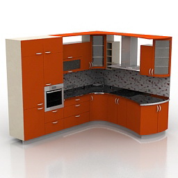 kitchen red 3D Model Preview #448f97e8