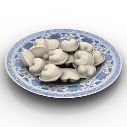 dish with dumplings 3D Model Preview #08109c93