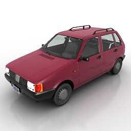 car fiat uno s 3D Model Preview #2650b7b1