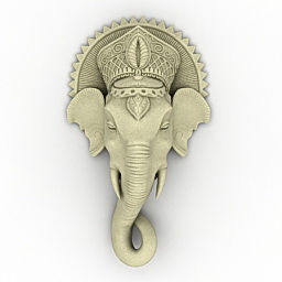 decor plaster elephant 3D Model Preview #c817ce1a