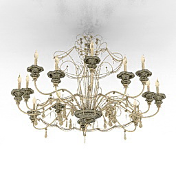 chandelier provence 3D Model Preview #3c4e3433