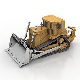 bulldozer caterpillar 3D Model Preview #0a7337eb