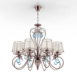 chandelier orion art lu 1658-8 3D Model Preview #56a7fb97